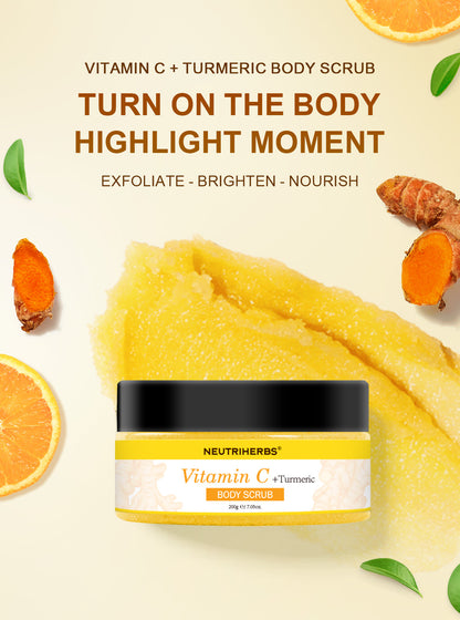 Private label & Wholesale Best Turmeric&Vitamin C Body Scrub Helps Reducing hyperpigmentation