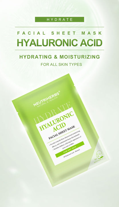 Private Label Face Mask Moisturizing Hyaluronic Acid Facial Sheet Mask