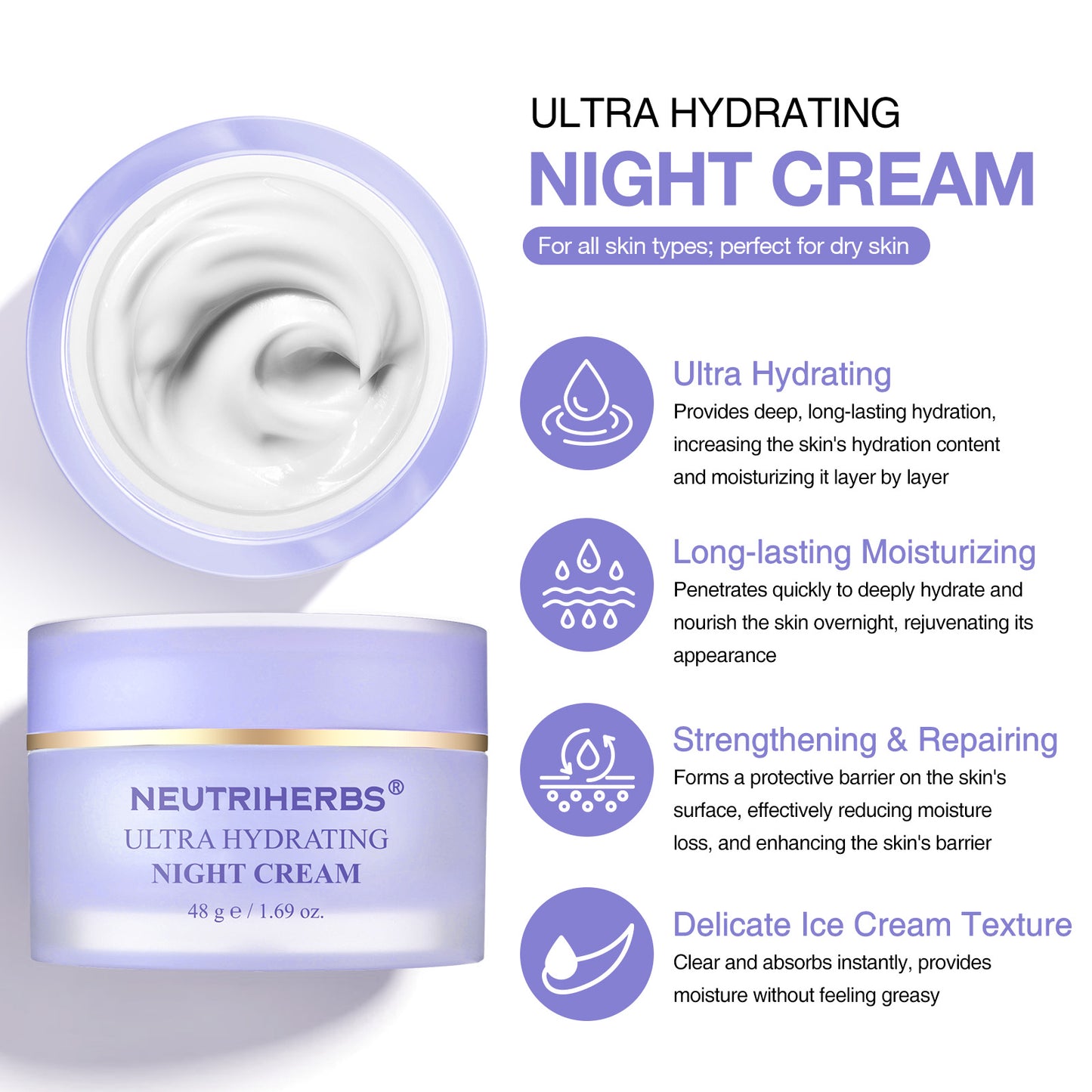 Private Label & Wholesale Face Intense Hydrating Night Cream