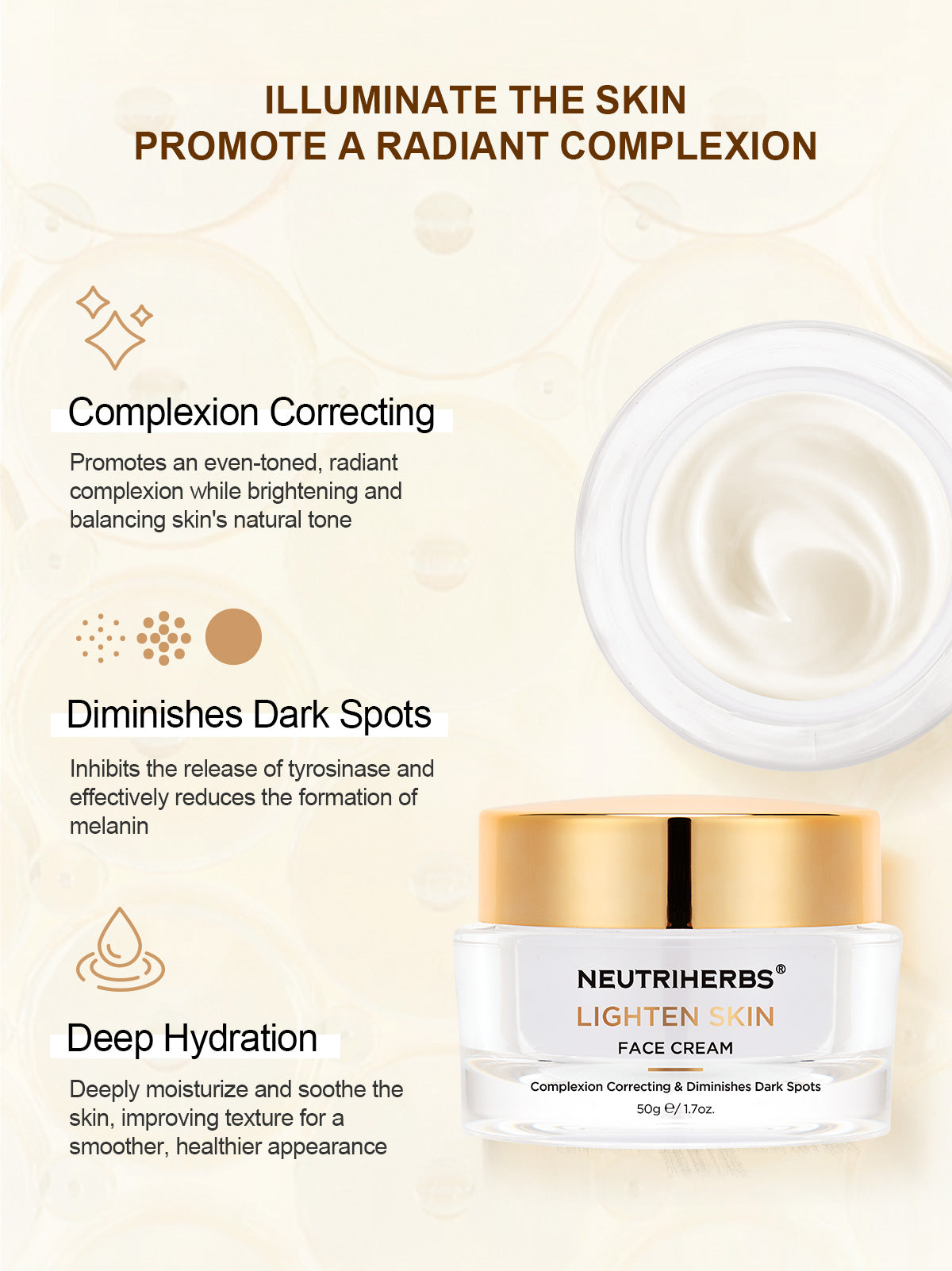 Reduces Dullness & Dark Spots Wholesale Skin Lightening Products Skin Whitening Face Cream