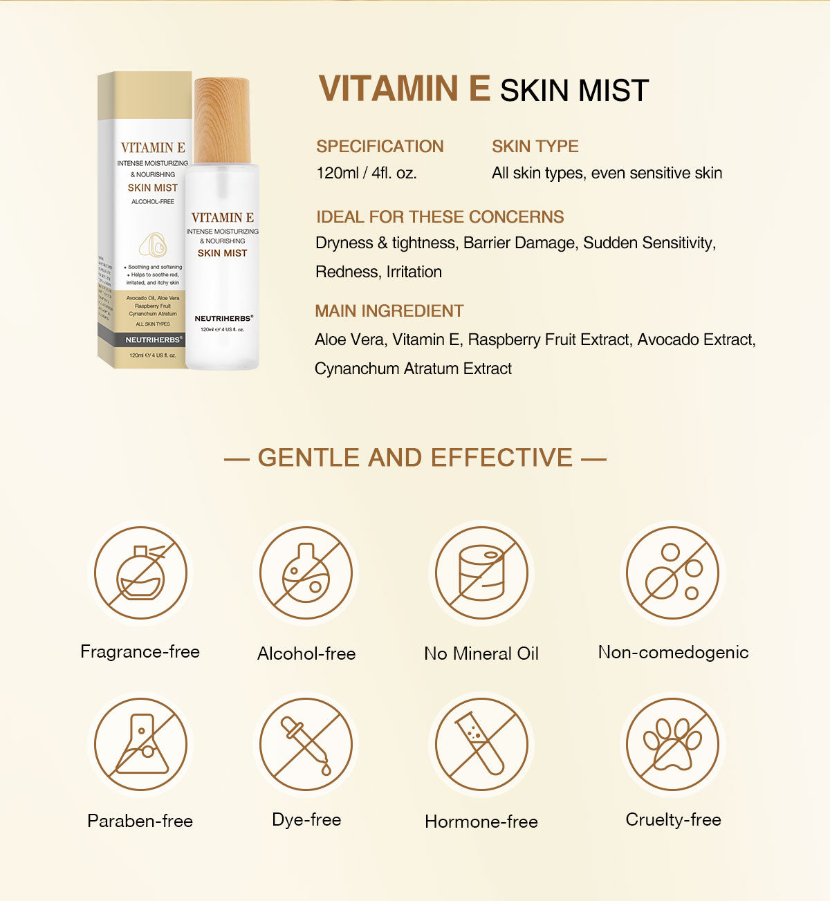 Vitamin E Hydrating Skin Spray