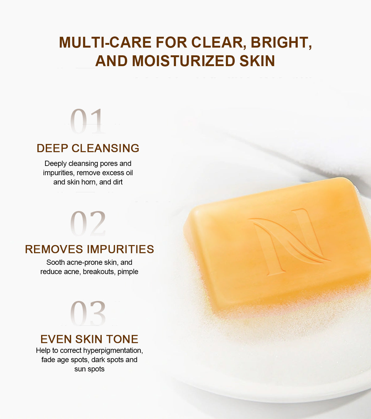 Private label & Wholesale Best Turmeric&Vitamin C Brightening Soap For Dark Spots