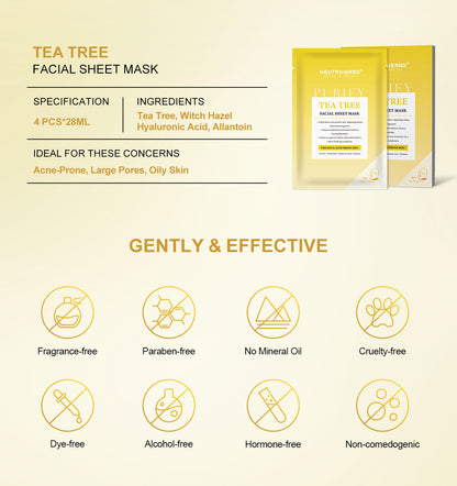 Wholesale Face Masks Antibacterial Spot Removal Tea Tree Mask