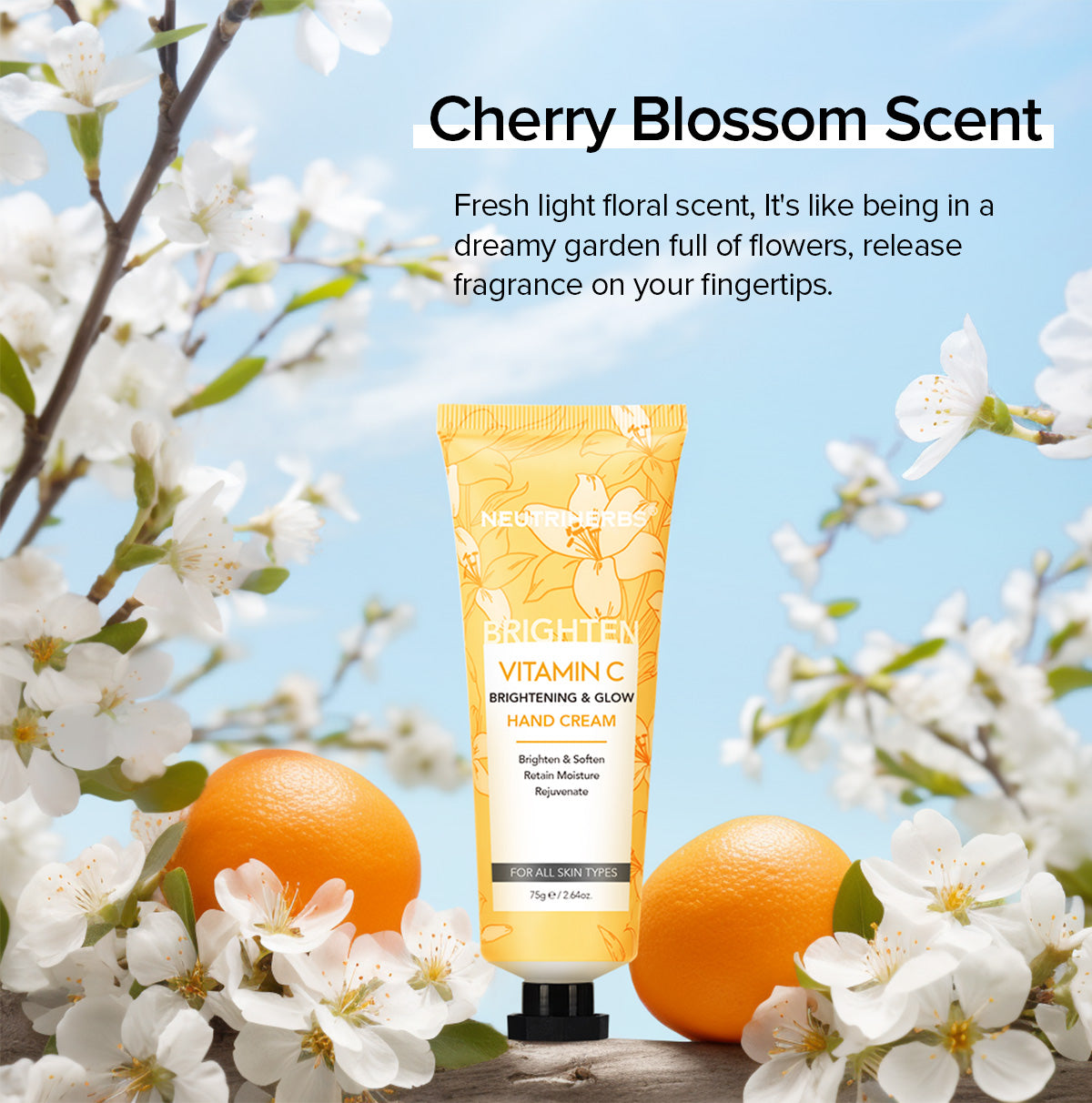 Private Label & Wholesale Vitamin C Brightening Hand Cream