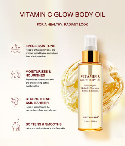 Private Label | Wholesale Vitamin C Moisturizing Body Oil For Softening And Smoothing