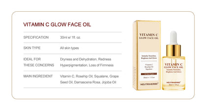 Private Label | Wholesale Vitamin C Glowing And Hydration Oil For Dry And Dull Skin