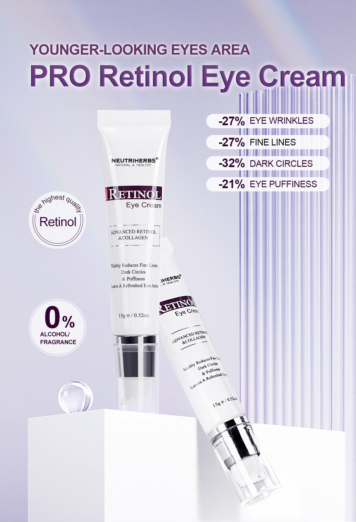 Etiqueta privada | Venta al por mayor Pro Advanced Retinol Eye Cream para reparar